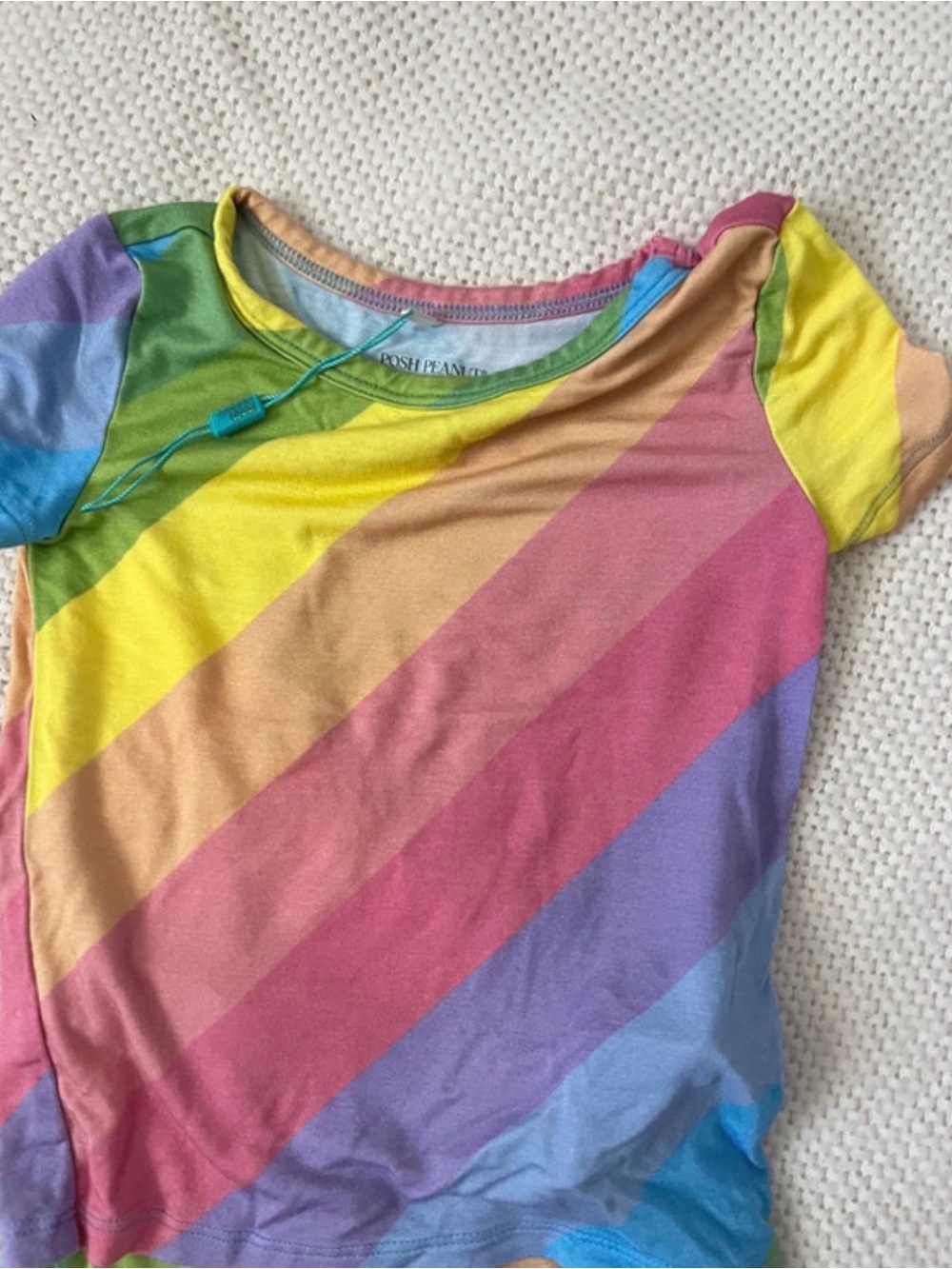 Posh Peanut Rainbow Bamboo Pajamas 18-24M One Piece Romper - Picture 2 of 6